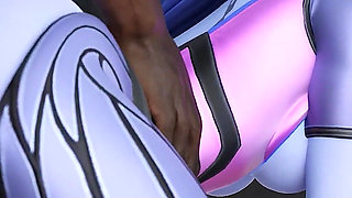 Widowmaker Punished for Cake - Intense BBC Fuck & Creampie - 3D Overwatch Porn