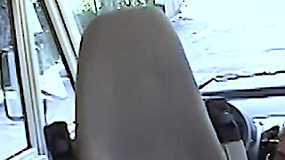 Blonde Sluts Sharing Dick and Dildoing Pussies in Car Threesome