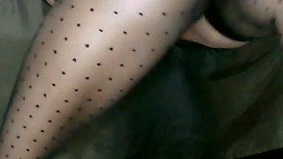 Horny Slut Cumming and Squirting Live in Sexy Stockings