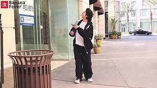 Old & Young Chinese Guys Double Team Hot Brunette European Pornstar in Wild Threesome