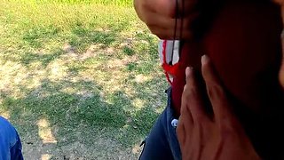 Desi Village Girl Fucks Friend in Fields - Hindi Audio Outdoor Sex with Face Fucking & Happy Ending