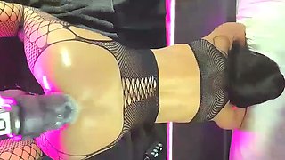 Machine Fucking Hot Wifes Ass Till She Squirts