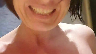 Julie squirts in public shower