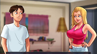 Fucking girlfriend at her home alone with stepsister