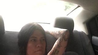 Latin slut calls her husband when he is masturbating in uber.
