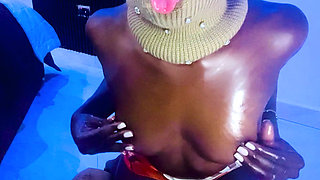 Hot Slim Thick African Ebony Goddess POV Oily Small Tits Massage Slow Motion