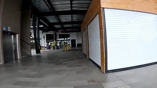 Gym bros deviate to the public bathroom to fuck before