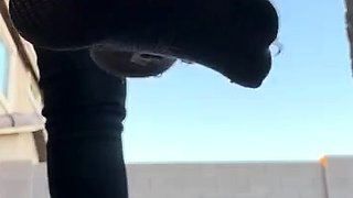 Amateur Foot Fetish Girlfriend Sucks and gives a Footjob