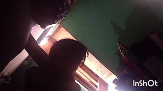 Rose massages black cock before penetration