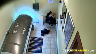 Czech Solarium 238: Young Woman in the Solarium Again