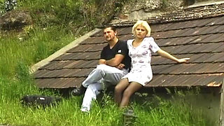 Blonde Amateur Takes Cock on Outdoor Roof