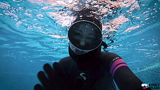 Underwater Giantess Hunts & Claims Her Tiny Prey