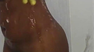 Step Daughter Teasing Daddy by Showering, Hot Dirty Talk and Playing with Her Pussy