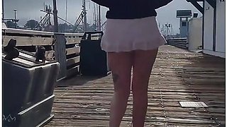 Upskirt Flashing Around Town