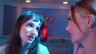 Two hot chicks Lexi Luna and Siri Dahl are having fun with each other on the bed