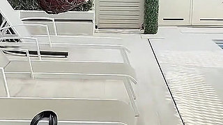 Sexy Brunette Seduces Me and Makes Me Cum in a Pool