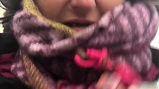 Flashing My Tit with Rock Hard Nip in Fucking Filthy Weather