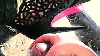 Cumshot wanting amateur MILF wanks cock in POV video