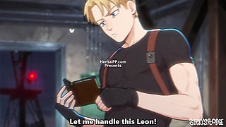 Hunnigan and Ashley Took Turns - One on His Cock, One on His Balls. Then Switched