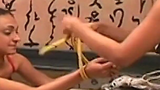 Swallow My Sexy Feet Babe - Deep Feet Lesbian Girls Fight