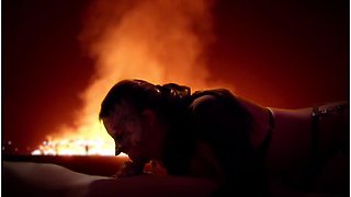 51 Passionately Fucking In Front Of The Fire At The Burning Man Festival