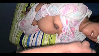 My Pregnant Single Stepsister Is so Horny and Let Me Cum on Her Belly