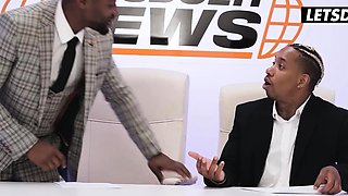 Blonde Slut Interracial Fuck After Weather Forecast . Tori