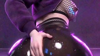Alternative goth hentai girl masturbates and twerks