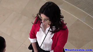 Latex lez humilation for young Georgia Jones