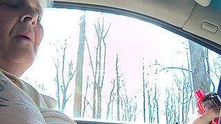 Masterbation in Car Driver Seat