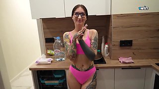 Superb Maid flaming porn movie