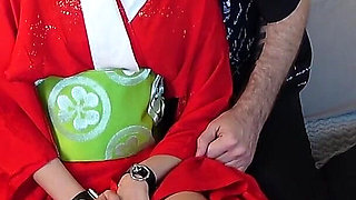 Pleasure Time for Cute Asian Girl in Kimono - Pussy Licking and Fingering
