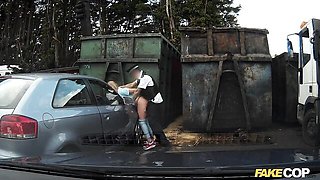 Fake policeman screwed a big-boobed blonde babe Xena Wilkes