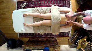 Tricks For Trixy (HARDCORE) - Hairy pussy blonde Sarah Vandella dicked after full body massage - Sarah vandella