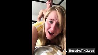 Blonde Amateur Enjoys Doggy-Style Pounding