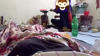 I Was Cooking and the Guy Masturbated Behind My Back. Indian Desi Boy and Mummy