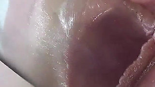 8 Very Close Spread Pussy Fucking with Dildo and Glass