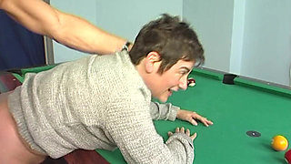 Pool Table Pounding Mature Slut Dripping Wet
