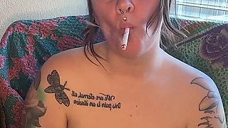 Chubby Smoker Masturbating