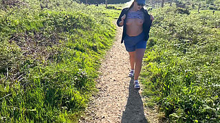 Hot Girl Flashing Natural Tits in Public Compilation