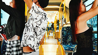 Student Slut Gets a Load of Cum on the Bus!