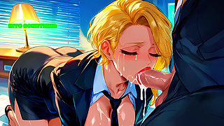 Extra Lessons After Dark with Blonde MILF - Ai Animation