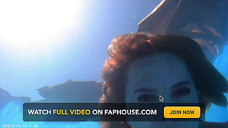 Dildo Fuck and Dildo Blowjob While Holding My Breath Underwater in Pool