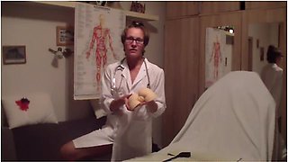 Mrs. Doctor Exams A Shy Man For Her Students - Part 1 With Dirty Lady