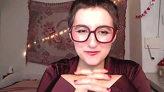 Cum on My Sexy Glasses and Hairy Bush!