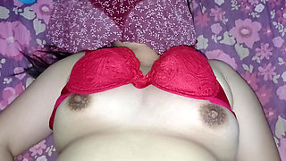 Hot MILF Wearing Red Bra Gets Some Big Cock