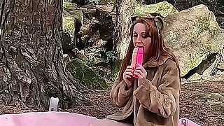 Bts Naughty Foxy MILF Finds Sex Toys in the Woods