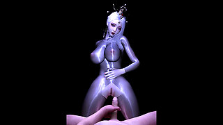 Goddess of Virtual Bliss: 3D Curves Glow - 3D Animation Hentai