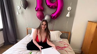Big boobs milf masturbates with her dildo