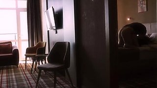 Hot Brunette Wife Cheats On Husband With Boss In Hotel Room - Amateur Blowjob & Doggy Style Fuck